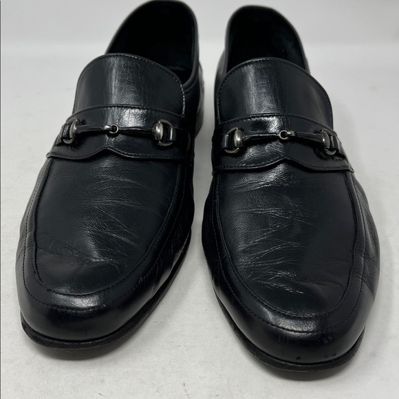 BALLY OF SWITZERLAND HORSE BIT VALET BLACK SOFT LEATHER LOAFER MENS SIZE 8.5 main image 5